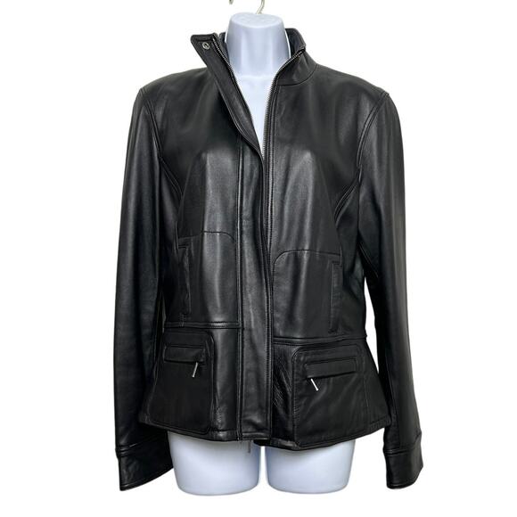 John Paul Richard Uniform 100% Leather Stand-Collar Jacket/L - Picture 2 of 8